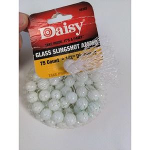 Daisy Outdoor 998383-506 Hunting 1/2" White Glass Ammunition Slingshot Ammo